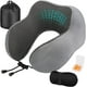thumbnail image 1 of Marca Amazon: almohada de viaje Eono, almohada de espuma viscoelástica para el cuello, almohada de viaje para el cuello, perfecta para la oficina del coche del avión, incluye máscara para dormir, tapones para los oídos, bolsa de transporte ACTIVE Biensenido a ACTIVE, 1 of 5