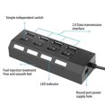 thumbnail image 2 of Sidaley USB Hub Cable Splitter Adaptador de expansión Ratón Accesorios de oficina 7 puertos Suministros para el hogar Lector de tarjetas Versión 2.0 Adaptadores de corriente Blanco 4 puertos, 2 of 6