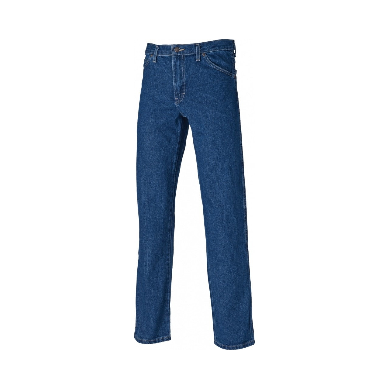 Dickies Mens Work Wear Stone Washed Cotton Denim Blue Jeans