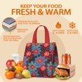 thumbnail image 5 of Pioneer Flower Floral Print Pattern Insulated Lunch Bag for Women & Adults,Large Portable Soft Cooler Lunch Bag,Thermal Food Storage Tote with Pearl Cotton,8.66L,8.75x5.75x9.5 Inch, 5 of 6