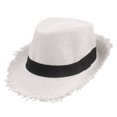 thumbnail image 1 of LinYooLi Sun Hat Men's Summer Sun Block Jazz Cap Solid Color Breathable Straw Woven Top Hat Outdoor Sun Hat, 1 of 6