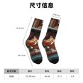 thumbnail image 3 of Balery Cat Asleep Among Flowers Calcetas Largas con Estampado para Hombre y Mujer – Suaves y Transpirables, Talla Única (US 5-11), 3 of 6
