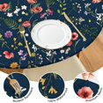 thumbnail image 4 of Pioneer Flower Floral Print Pattern Round Fitted Tablecloth with Elastic Edge,Dining Table Cover Waterproof,Outdoor Round Tablecloth for Camping,Dining,Indoor and Outdoor, 4 of 7