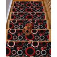 thumbnail image 2 of Stair Treads for Wooden Steps,Red Black Peel and Stick Stair Treads with Adhesive,Abstract Modern Geometric White Grey Circle Non Slip Indoor Stairs Runner Rugs Mats for Elders Dogs 8"x30" 7PCS, 2 of 7