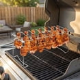 2 Packs Grill Rack, Chicken Leg and Wing Rack, 14 Slots BBQ Chicken ...