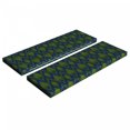 thumbnail image 1 of Wave Bench Cushion Set of 2, Abstract Chevron Zigzag Inspired Geometric Motif Depiction in Vibrant Colors, Standard Size Foam Pad and Decorative Cover, Indigo Apple Green, by Ambesonne, 1 of 4