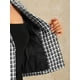 thumbnail image 5 of CHAQUETA DE LAPEL NOTCH PARA MUJERES INSPIRE CHIC, BLAZER CASUAL DE MANGA LARGA, S BLANCO NEGRO, 5 of 5
