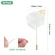 thumbnail image 3 of Uxcell 24-Pack Pines de Flor para Solapa para Hombres, Pin de Rosa con Hoja Dorada para Novios para Bodas/Bailes/Fiestas [Blanco Puro], 3 of 7