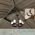thumbnail image 3 of INTER HUT 12x12 FT Outdoor Hardtop Gazebo with Nettings and Curtains, Aluminum Frame Galvanized Double Roof Pavilion Gazebo, Brown Frame, 3 of 6
