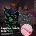 thumbnail image 4 of Joyfy Toddler Sleeping Bag for Kids 66" x 33" Glow in The Dark Kids Sleeping Bag with Pillow for Boys and Girls Ages 3+ Soft Flannel Toddler Nap Mat for Preschool Daycare Sleepover- Pink Star, 4 of 5