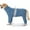 Blue, variant on HQREA Polar Fleece Warm Dog Coats for Large Medium Dogs Winter 4 Legs Dog Jacket Onesies Jumpsuit