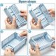 thumbnail image 3 of Caja de almacenamiento de cajas de escritorio plegables de 4 piezas, cesta de mesa apilable de plástico, 11 kaili Sencillez, 3 of 5