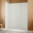 thumbnail image 3 of Streamline DSH-1080-97 32 in. L x 60 in. W x 76 in. H 3-Piece Glue-Up Alcove Shower Wall Surround in White Tile Finish, 3 of 11
