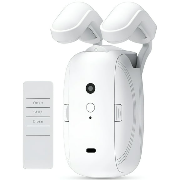 ACDANC 1 Pcs Remote Control Curtain Opener: Roman rod/T-track/U-rail Curtain Track Motor Quiet Operated Automatic Curtain Opener and Closer,Smart Electric Curtain Motor for Home Office