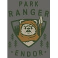 thumbnail image 2 of Junior's Star Wars Park Ranger Endor Ewok Badge Sweatshirt Gray Heather X Large, 2 of 3