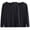 Black, variant on 2 PCS Mens Casual Basic Tops Big & Tall Henley Neck Cotton Undershirts Long Sleeve Loose Layering Tops Pullover Navy, M