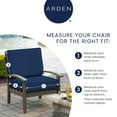 thumbnail image 7 of ARDEN Plush Modern Tufted Polyfill Seat Cushion 2-Pack, 20 x 20, Arden x Alexandra Kay Collection, Water repellent, Fade Resistant, Backroad Blossom Blue, 7 of 7