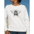 thumbnail image 2 of Honey Bee  Sweatshirt Women -Image by Shutterstock, Female 4X-Large, 2 of 4