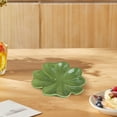 thumbnail image 4 of TIELUTT Style Ceramic Leaf Tray Minimalist Green Design Jewelry & Cosmetic Organizer Decorative Serving Dish Wooden Fruit Rack Ware Bowl Bowls Wire Storage Large Metal Decorative, 4 of 7