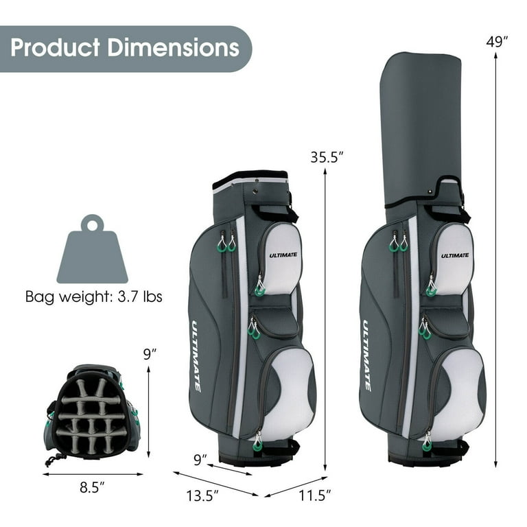Gymax Lightweight Golf Cart Bag with 14 Club Dividers Gymax Lightweight Golf Cart Bag with 14 Club Dividers