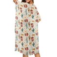 thumbnail image 5 of FKELYI Cactus Skull Star Print Kimono Cover Up for Women Summer Beach Coverup Half Sleeve Kimono Cardigan Sheer Beachwear Comfy Resort Wear for Ladies Casual Outfit, 5 of 6