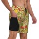 thumbnail image 2 of Balery Fruits And Vegetables Bañador para hombre, shorts de playa de secado rápido con entrepierna y forro de compresión-Medium, 2 of 6