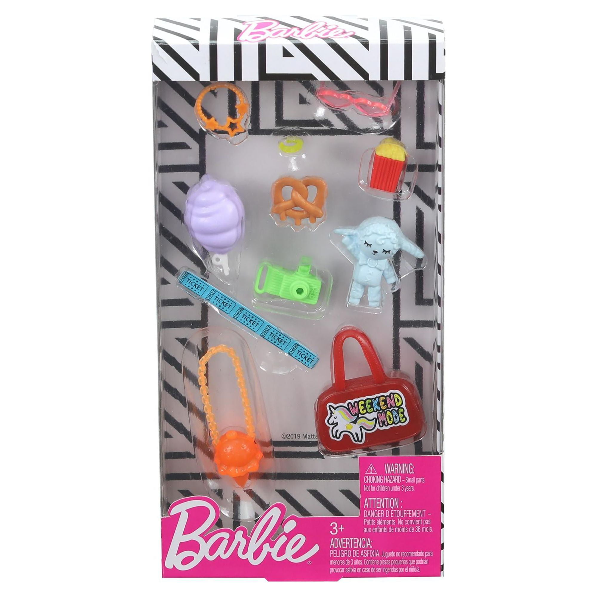Barbie Travel Accessories Storytelling Pack NWT Tote Camera Passport Mask  Sunnie