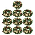 thumbnail image 4 of MasteelfCA 10pcs Mini Christmas Wreath Ornament Wreath Xmas Tree Hanging Mini Wreath, 4 of 8