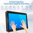 thumbnail image 2 of LMENGER 15 Inch Industrial Touch Screen Monitor, 10 Points Touch, Ratio 4:3 Capacitive PCAP Display, 1024 x 768R, Active Matrix TFT LCD, LED Backlight, VGA, DVI, HD-MI Ports, 2 of 7