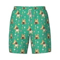 thumbnail image 4 of Lsque Mens Swim Trunks Bulldog Puppy Flower Pattern - Bathing Suit Compression Liner - Beach Swim Shorts Swimwear - (S-3XL) - Stretch Quick Dry -Medium, 4 of 9