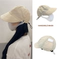 thumbnail image 4 of Sombrero de pescador de secado rápido ajustable con circunferencia de 54-58 cm, protector solar de verano para exteriores, se puede colgar con máscara, sombrero para el sol, 4 of 5