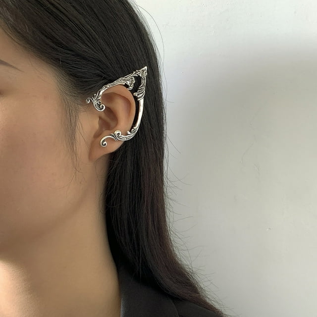 Xihbxyly Pendientes Desgastados, Diseño Irregular de Elfo Oscuro, Estética Tridimensional de Viento Frío, Estilo Único, Ideal para Fiestas de Noche, Accesorio de Moda para Mujer.