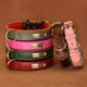 thumbnail image 4 of Customized Leather ID Nameplate Dog Collar Soft Padded Dogs Collars Engraved Dog Name Collar For Small Medium Large Dogs, 4 of 5