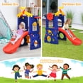 thumbnail image 6 of Topbuy 6-in-1 Freestanding Kids Toddler Slide Set with Basketball Hoop&Ring Toss Indoor&Outdoor, 6 of 8