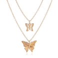thumbnail image 1 of Gargantilla de mariposa en capas, collar con colgante de mariposa hueca dorada, collar de mariposa retro en 3D, collar de insectos de mariposa para mujeres y niñas, 1 of 5