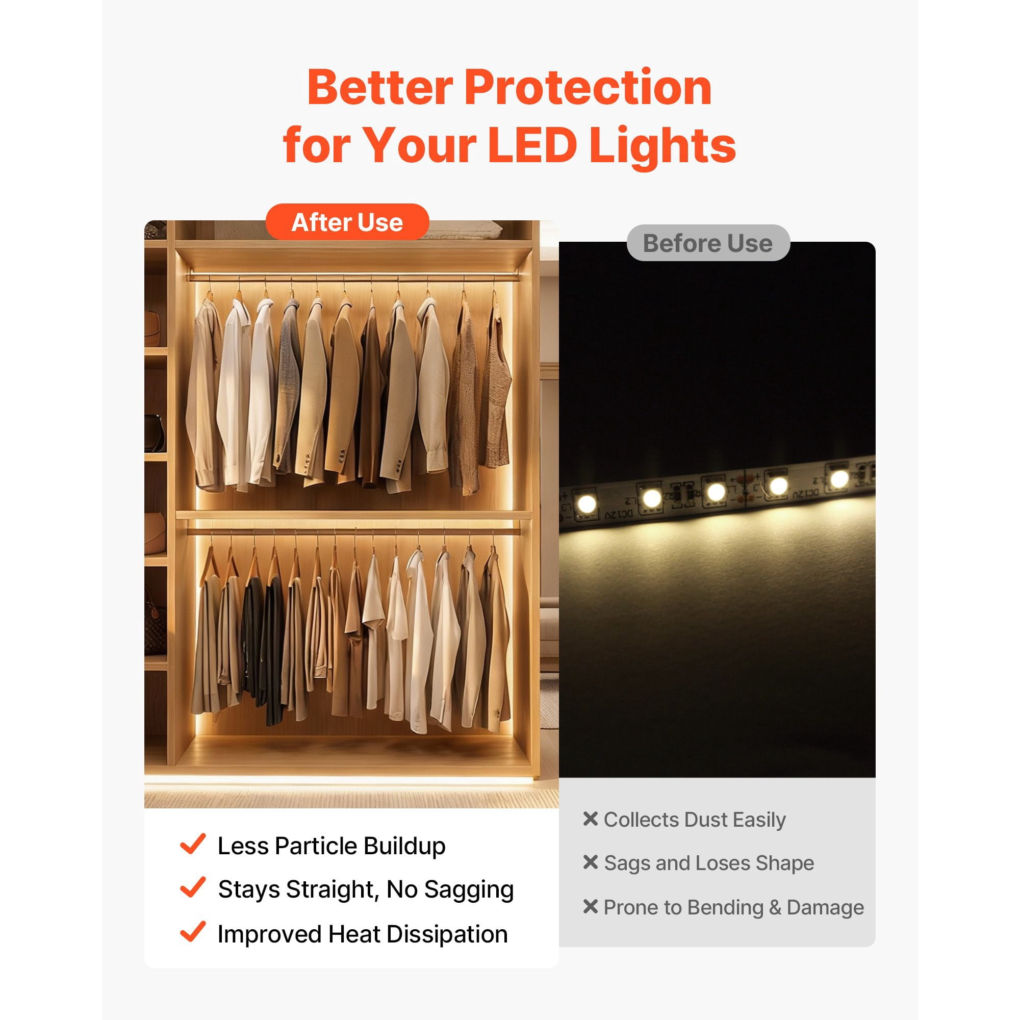 V Shape LED Channel 6.6 ft 10 Pack Anodized Aluminum with Milky Cover for Cabinet Bookshelf Display