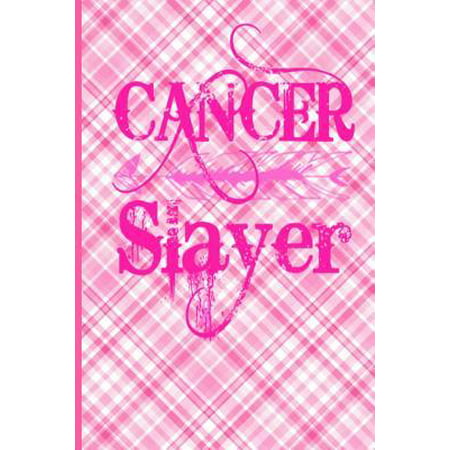 Cancer Slayer : Cancer Gifts For Women Breast Cancer Gifts To Write In For Best Mom to Beat Cancer Plaid Design Boho Arrow & Hot Pink Ribbon Love Notebook 6