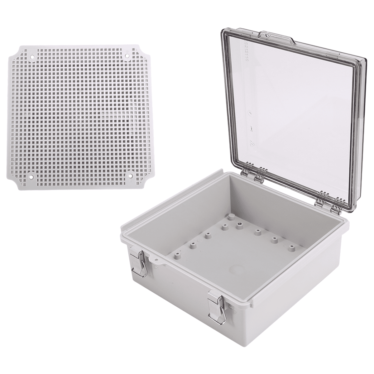 Clear Electrical Enclosure Box Outdoor Plastic Junction Box Weatherproof Electrical Box 210x210x100mm