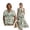 Green Leaf, variant on FOR U DESIGNS Green Leaf Print Linen-Style Couple Matching Outfits Men's Button Up Shirt and Women's Sleeveless Maxi Sundress with Pocket