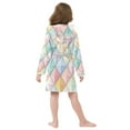 thumbnail image 7 of FORMRS Niños Bathrobe Unisex Hooded Robe Soft Plush Pajamas Sleepwear, Size 2-3T, Colorful Geometric, 7 of 7
