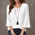 thumbnail image 6 of WXLWZYWL Boho Tops for Women Blouses Dressy Casual V Neck 3/4 Sleeve Shirts Casual Loose Fitted Blouses 2026 Fashion Clothes, 6 of 6