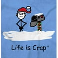 thumbnail image 2 of Life is Crap Funny No Christmas Cards Plus Size Crewneck Graphic Tee Shirt Brisco Brands 2X, 2 of 5