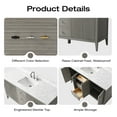 thumbnail image 3 of Vanity Art 60" Bathroom Vanity with Sink, Freestanding Storage Cabinet with Engineered Marble Top, Flip Down Tray, Drawer, and Shelve, 3 of 6