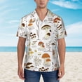 thumbnail image 4 of Bixox Men's Hawaiian Shirts Men's Mushrooms And Butterflies Print Short-Sleeve Shirt-Small, 4 of 8