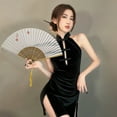 thumbnail image 2 of Lubelski Folding Fan Lightweight Portable Handheld Fan Fine Workmanship Bamboo Fan with Tassel for Daily Use Perform, 2 of 8