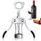thumbnail image 1 of Abrebotellas de vino, tapón de botella en forma de ala, abridor de botellas de vino de aleación de zinc de alta calidad, tornillo de tapón de botella manual multifuncional para camarero, resistente,, 1 of 5