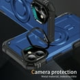 thumbnail image 2 of For iPhone 17 Case with Camera Ring Stand, [Compatible with MagSafe] [Built-in Lens Ring Kickstand] Heavy Duty Rugged Shockproof Durable Anti-Scratch Magnetic Phone Case,Blue, 2 of 8