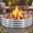 Silver, variant on 72" Large Fire Pit Ring for Outside, Heavy Duty Firepit & Outdoor Fireplace for Backyard, Bonfire, Patio & Camp, Portable High Heat Resistant Galvanized Steel Fire Ring