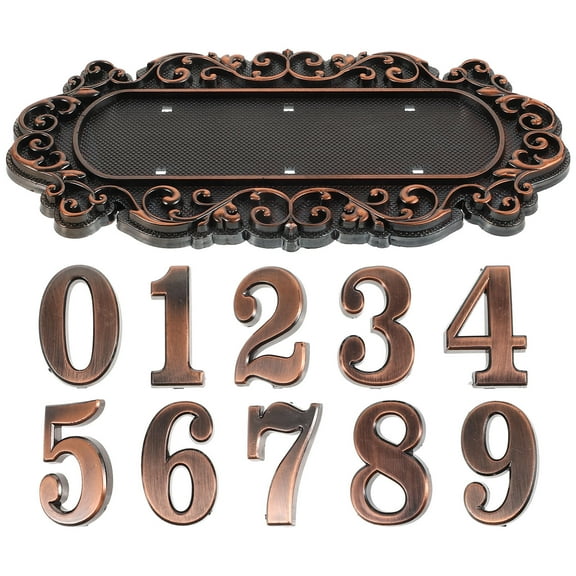 WHAMVOX  Personalized House Number Plaque Home Decor Retro Door