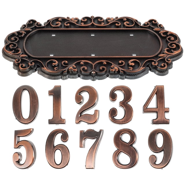 HOOWIFFY 1Set European Style Rectangular Door Plaque for Building Identification Retro Design 11.8X3.3X0.4in